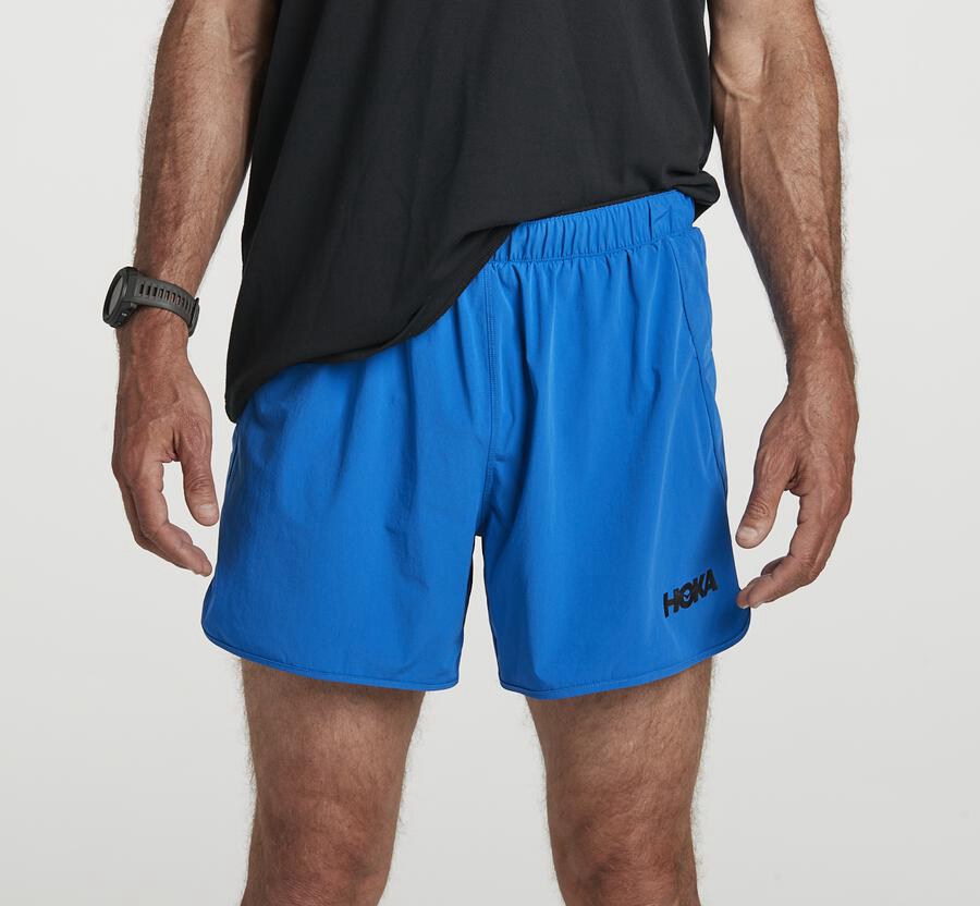 Hoka Mens Shorts NZ - Hoka Performance Blue (LRU130978)